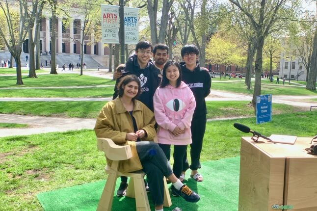 Musical Chairs project and team leads Tamar Sella, Jason Wang, Suvin Sundararajan, Peggy Yin and Yiting Huang